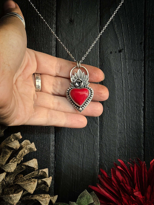Colgante Corazón Llamas Rosarita